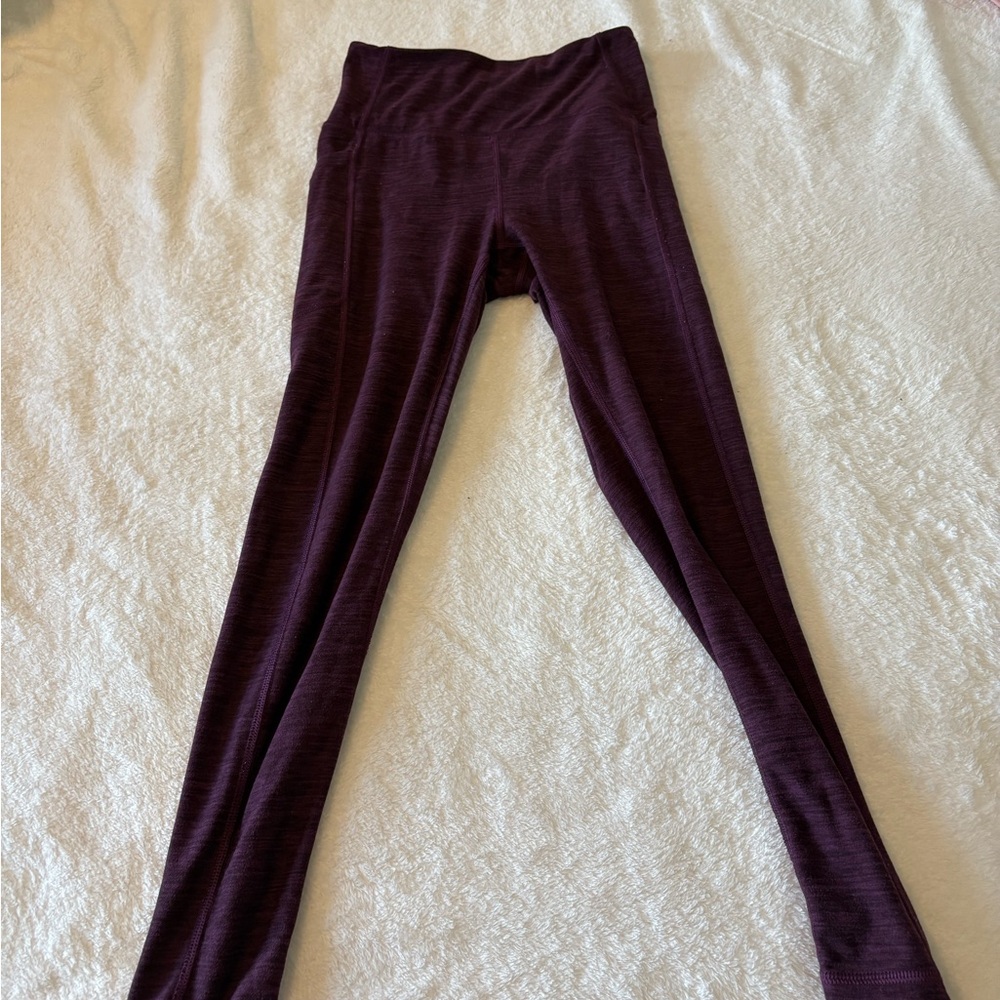 Victoria's Secret Purple Leggings Velvet-Like Stretchy Fit